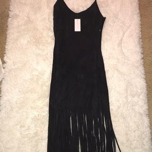 Sugar + L!ps velvet tasseled dress.